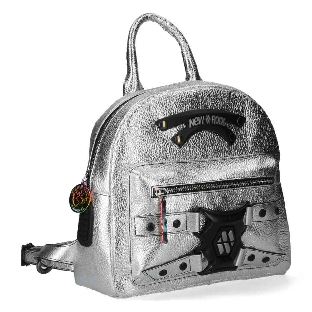 New Rock - MBACKBAG07S3 Sac à dos - Couleur argent